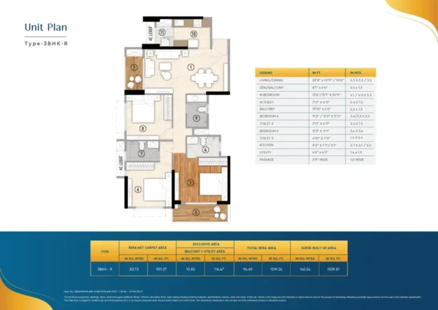 godrej blue floor plan 3bhk r