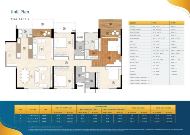 godrej blue floor plan 4bhk l