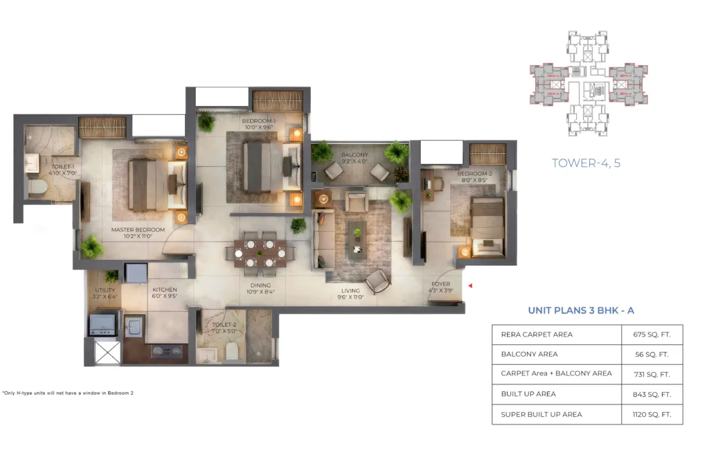 dtc downtown rajarhat floor plan 3bhk