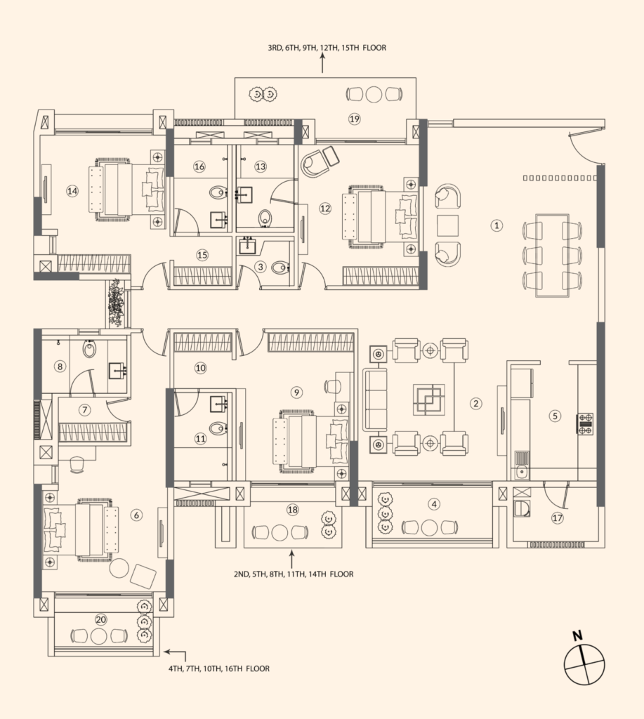 belani viraya ballygunge floor plan 4bhk