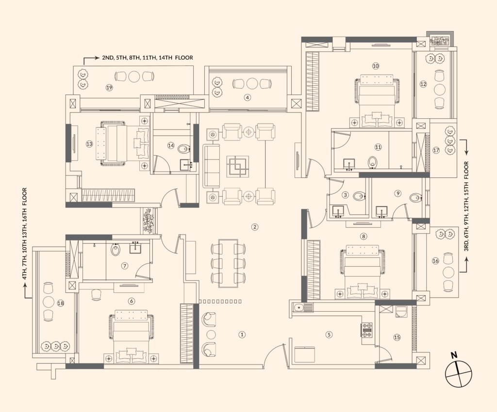 belani viraya ballygunge floor plan 4bhk
