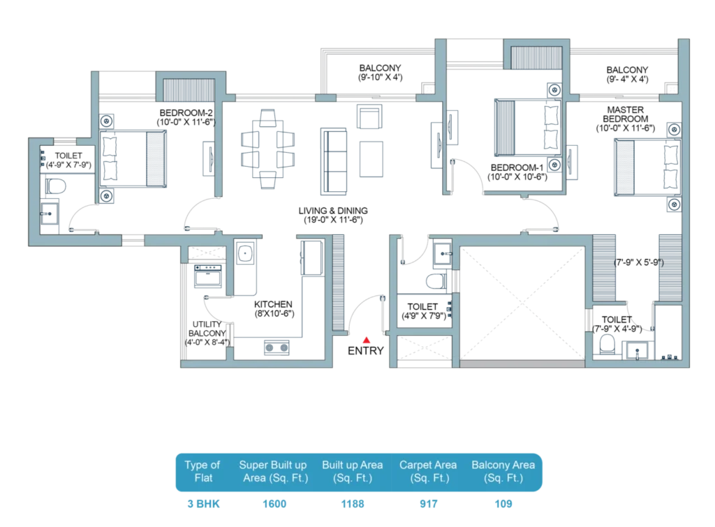 DTC Skyler D.H. Road joka floor plan