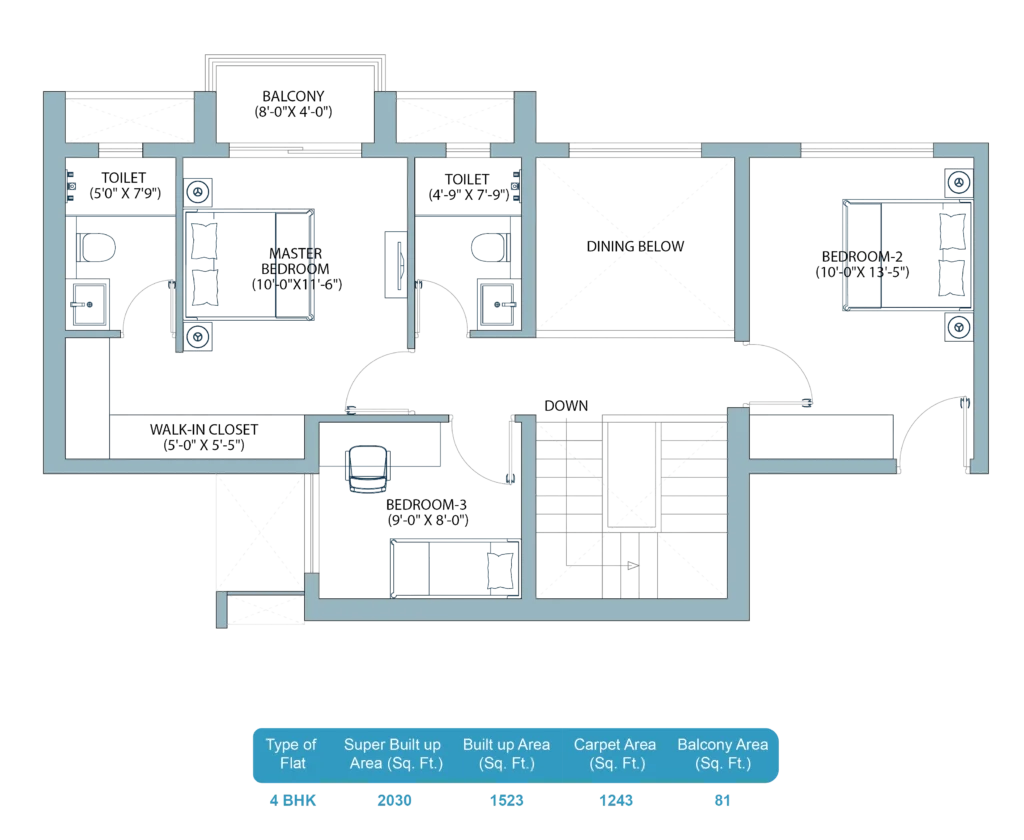 DTC Skyler D.H. Road joka floor plan