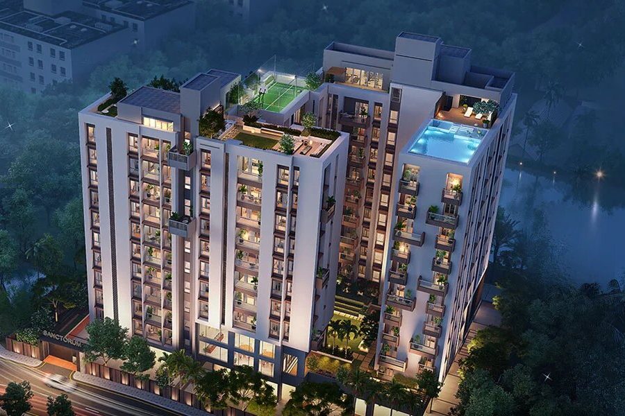 eden sanctorum 2, 3 and 4 bhk premium apartment Phoolbagan Beliaghata